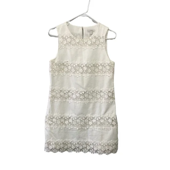 J. Crew | Dresses | J Crew Womens Floral Lace Stripe Cotton Shift Dress Size 4 White Style 6239 | Poshmark J. Crew | Dresses | J Crew Womens Floral Lace Stripe Cotton Shift Dress Size 4 White Style 6239 | Poshmark